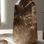 Aquarius February 2026 monthly horoscope with Smoky Quartz as crystal of the month, zodiac symbol ♒
