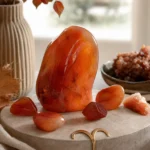 Aries November 2026 monthly horoscope with Carnelian as crystal of the month, zodiac symbol ♈