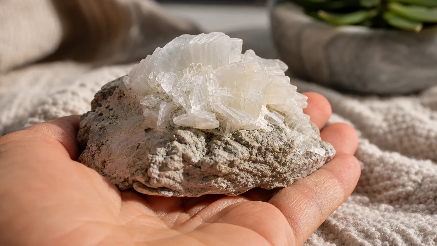 Bikitaite Meaning: Healing Properties & Uses 5 Bikitaite white tabular crystals on matrix