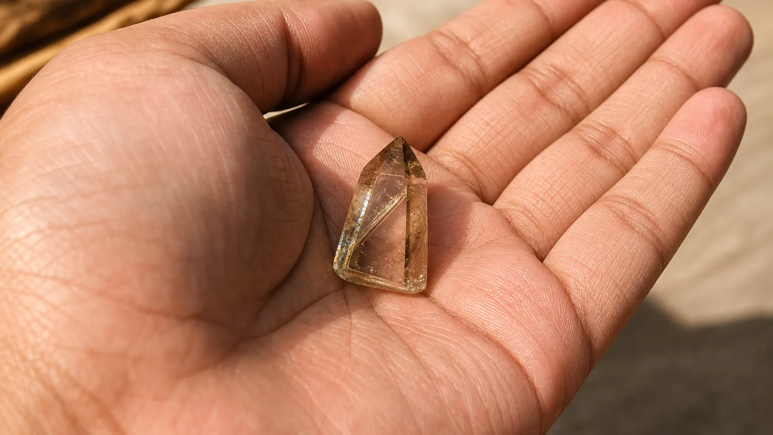 Bismoclite kept as a clarity display piece