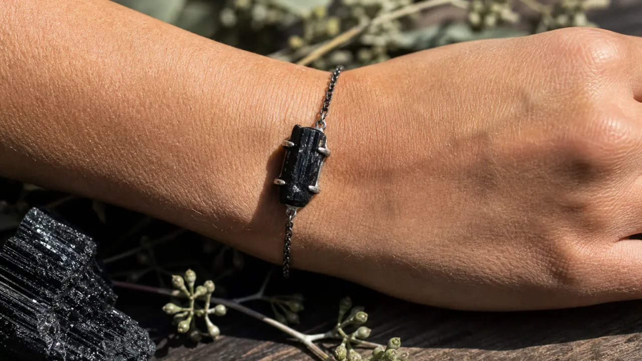 How to wear Black Tourmaline and Selenite together