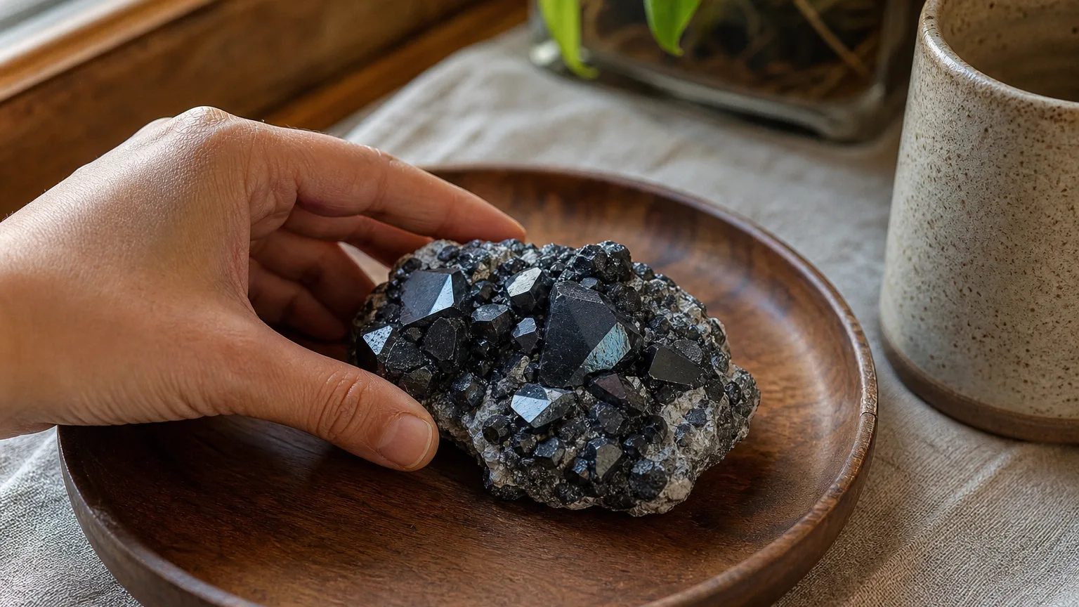 Calaverite Meaning: Healing Properties & Uses 3 Calaverite kept as an abundance display piece