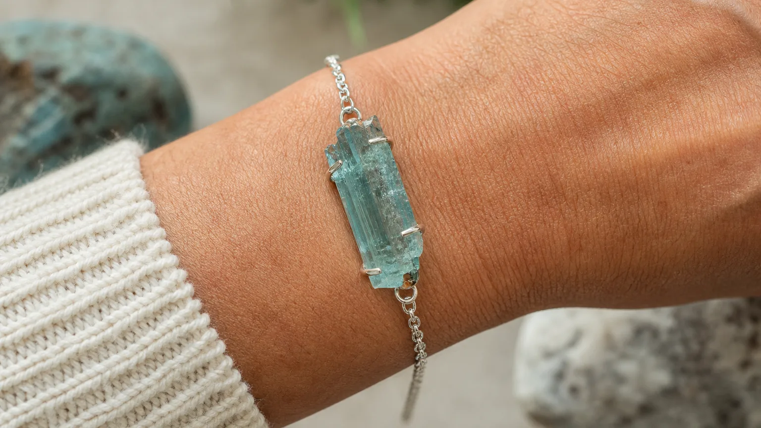 Caledonite Meaning: Healing Properties & Uses 5 Caledonite blue-green prismatic crystals on matrix