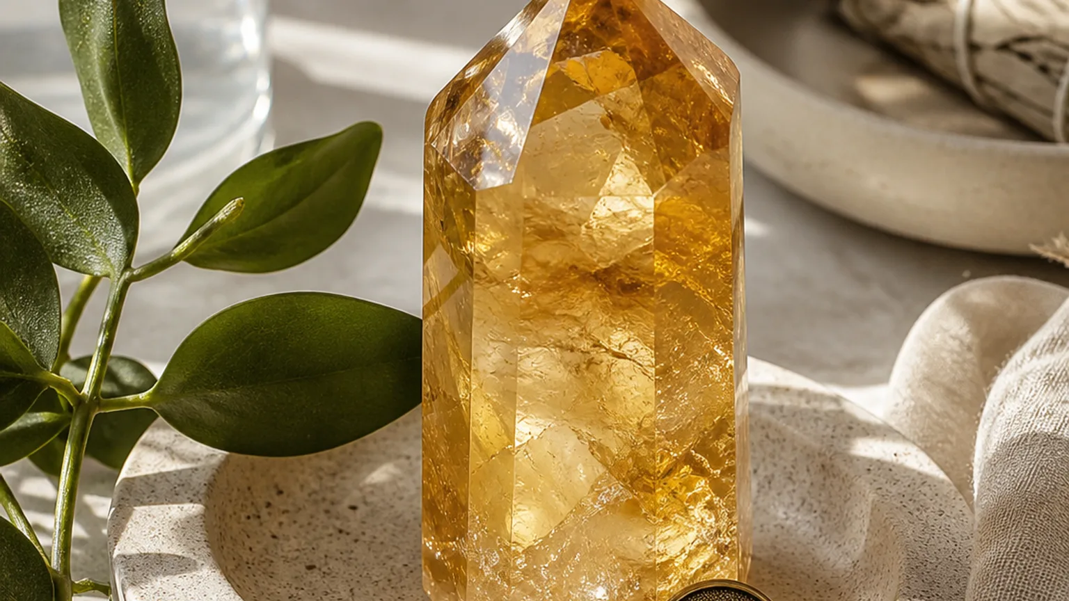 Cancer May 2026 monthly horoscope with Citrine as crystal of the month, zodiac symbol ♋