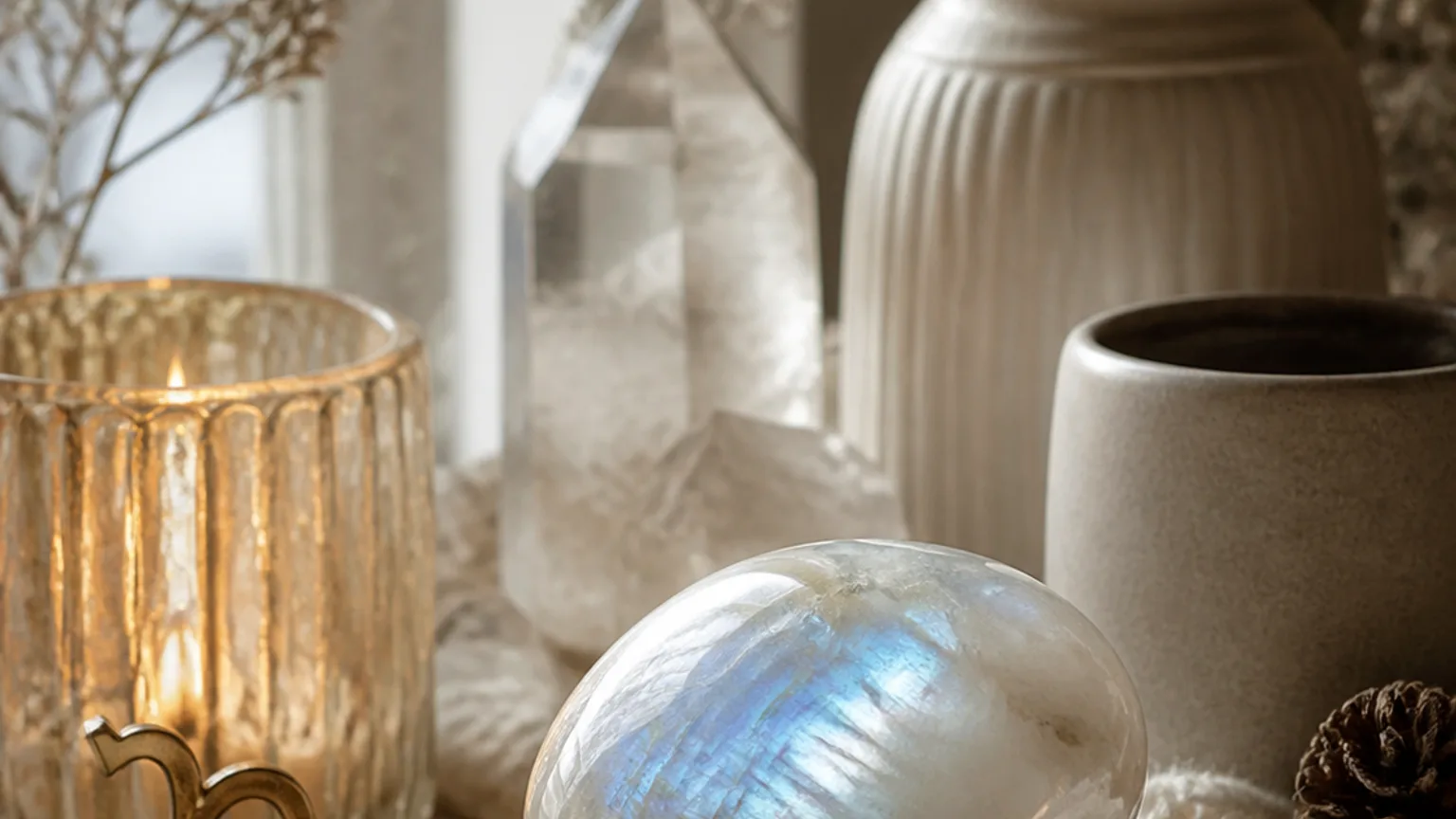 Capricorn December 2026 monthly horoscope with Moonstone as crystal of the month, zodiac symbol ♑