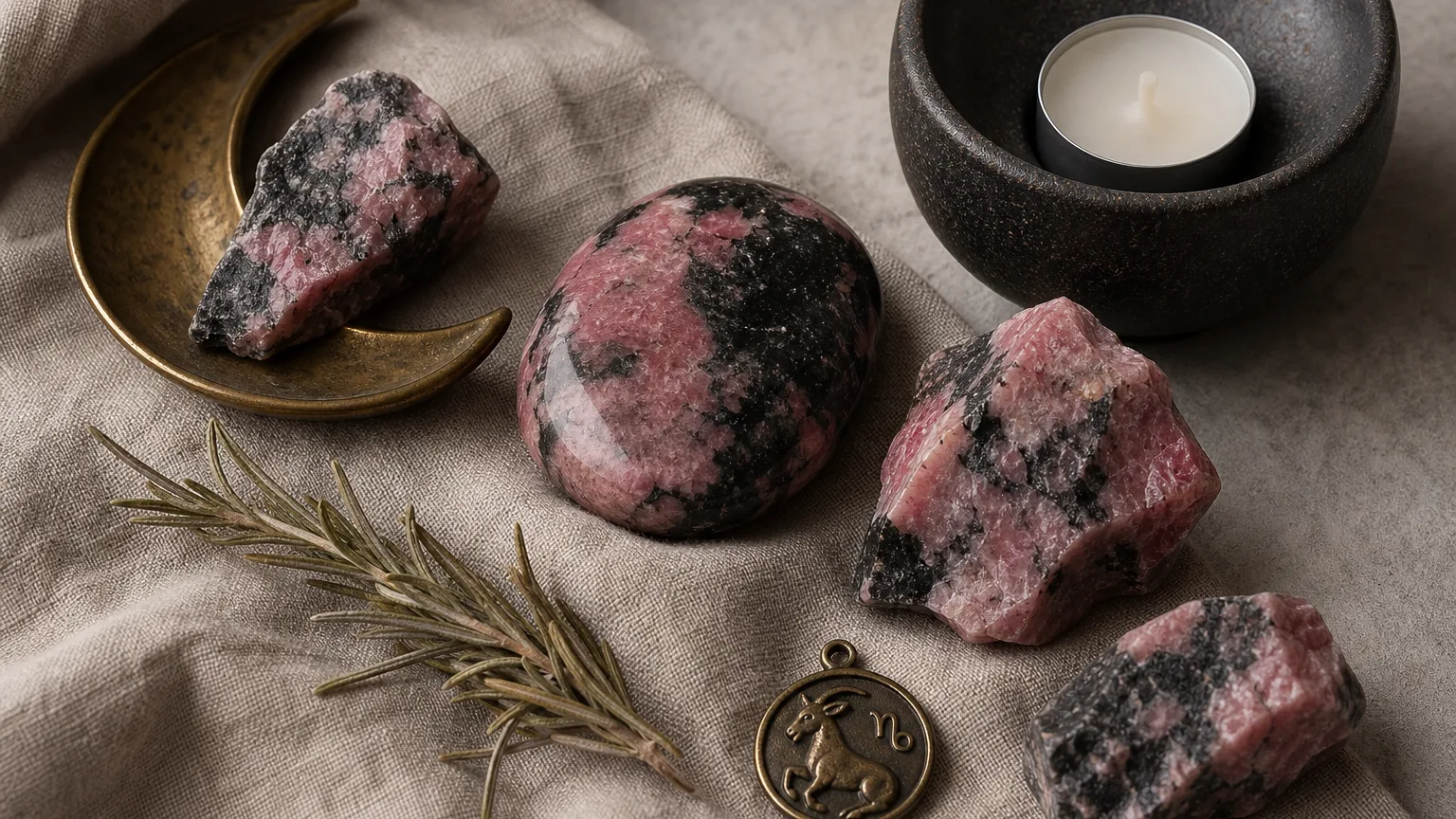 Capricorn October 2026 Horoscope and Crystal of the Month 2 Monthly crystal ritual for Capricorn October 2026 using Rhodonite