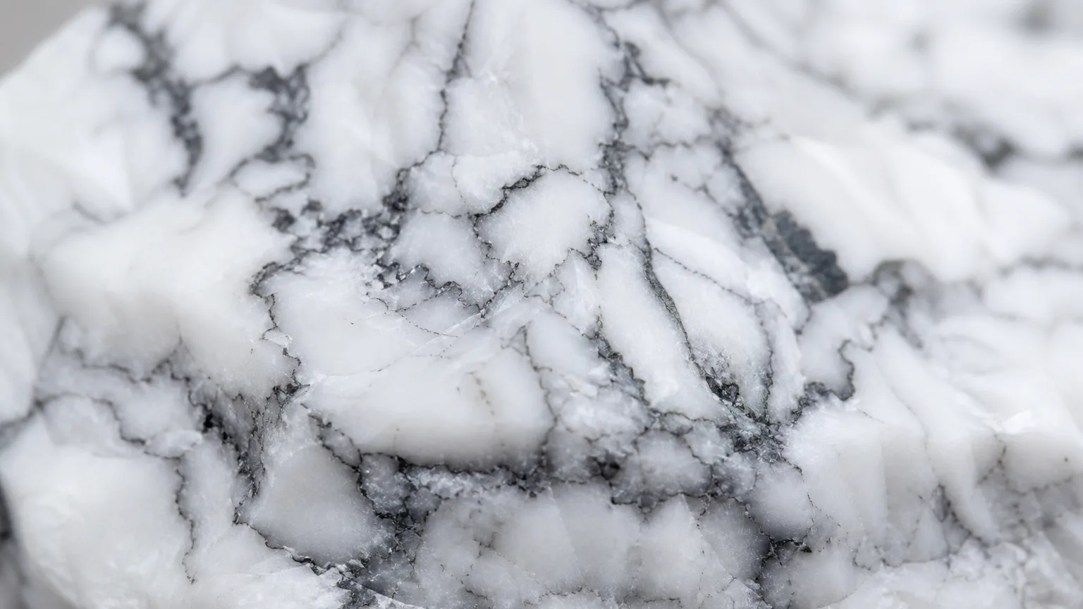 White howlite dark web veins texture close-up
