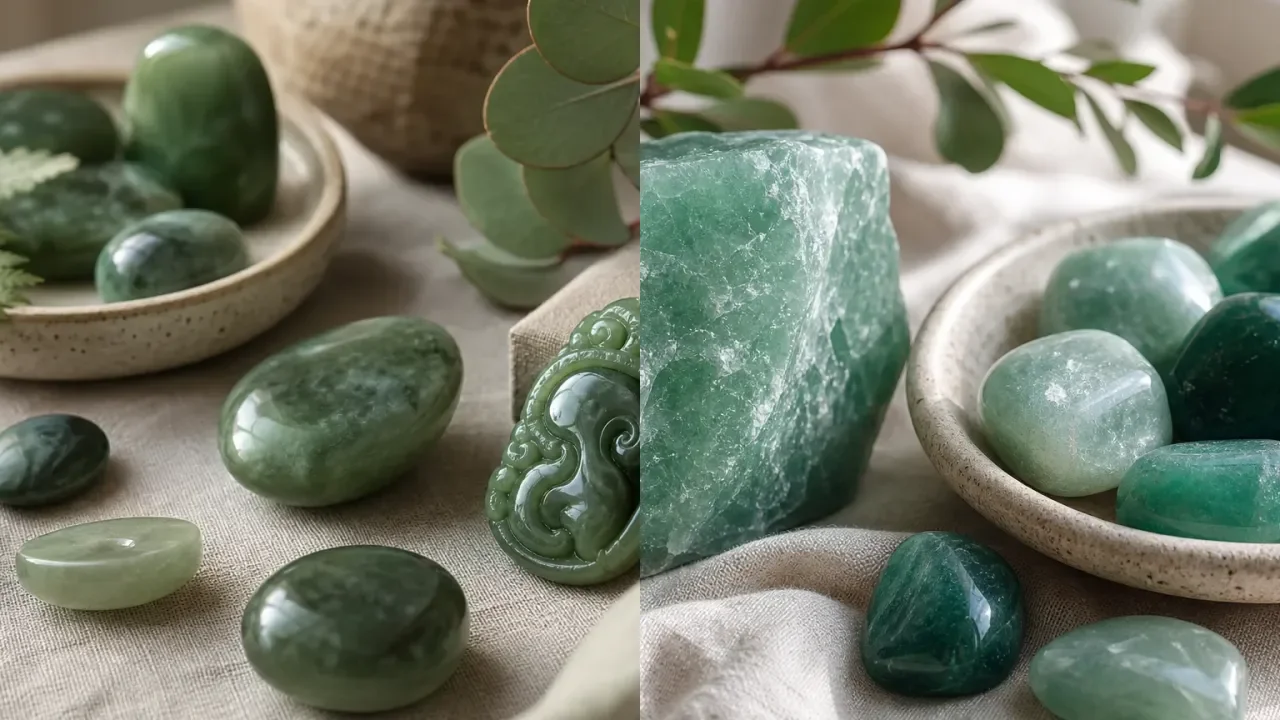 Jade and Aventurine combination for crystal pairing