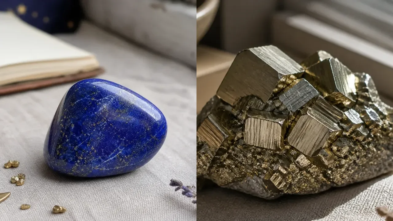 Lapis Lazuli and Pyrite combination for crystal pairing