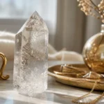 Leo February 2026 monthly horoscope with Clear Quartz as crystal of the month, zodiac symbol ♌