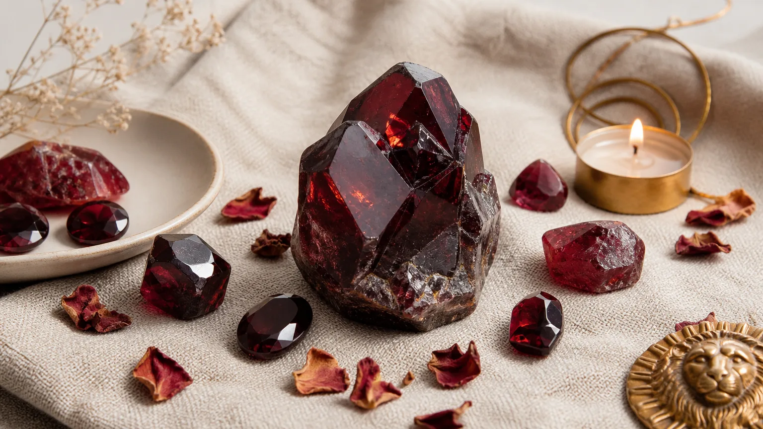 Monthly crystal ritual for Leo January 2026 using Garnet