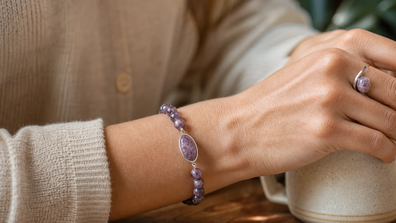 Lepidolite used for calm and emotional balance