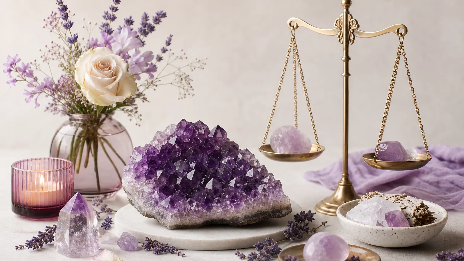 Libra August 2026 Horoscope and Crystal of the Month 2 Monthly crystal ritual for Libra August 2026 using Amethyst
