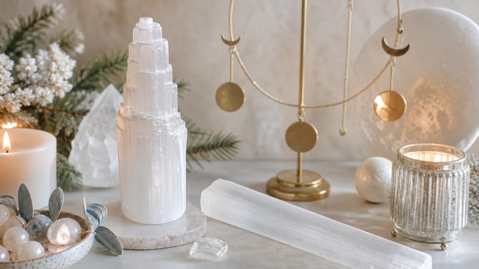 Monthly crystal ritual for Libra December 2026 using Selenite