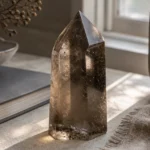 Libra February 2026 monthly horoscope with Smoky Quartz as crystal of the month, zodiac symbol ♎