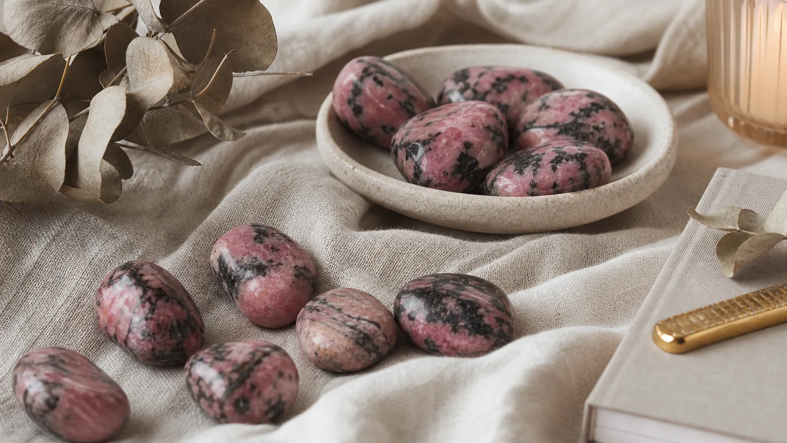 rhodonite crystal for love and recovering from heartbreak