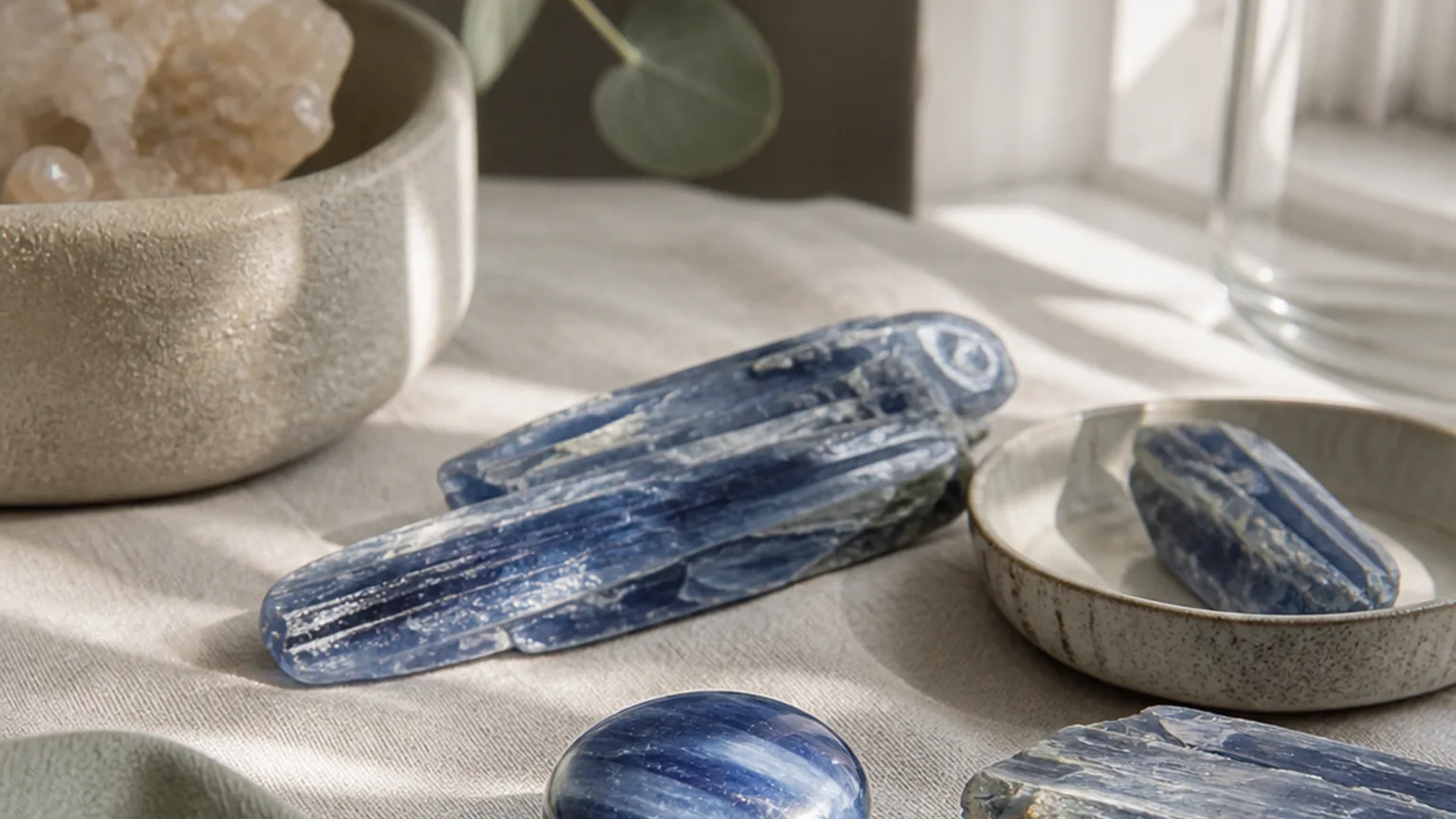 kyanite crystal for meditation and calm focus
