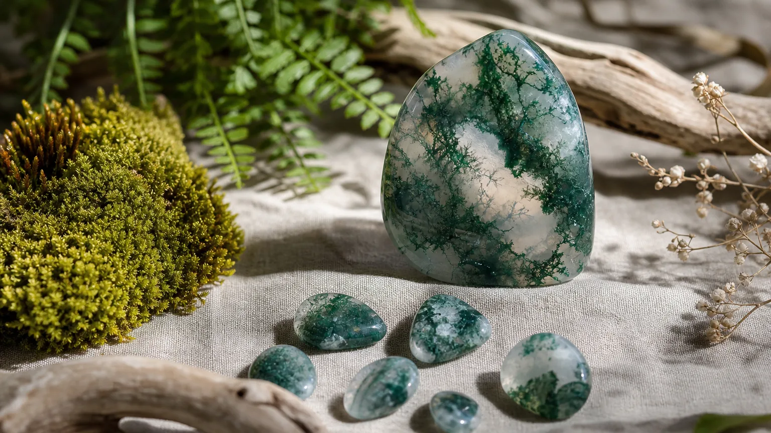 Moss Agate Meaning: Healing Properties & Uses 1 Moss Agate meaning and symbolism visual guide