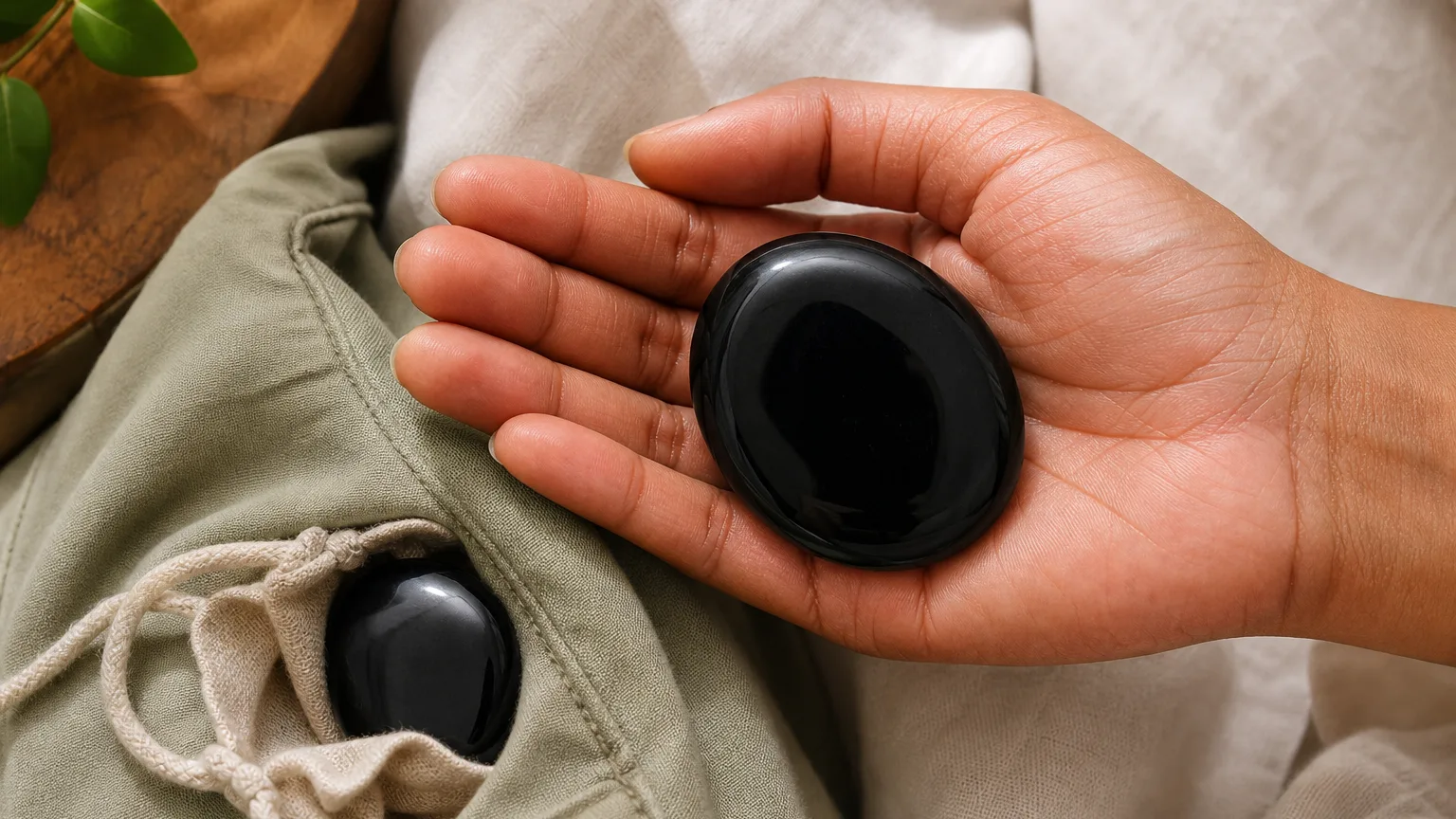 Obsidian Meaning: Healing Properties & Uses 3 Obsidian palm stone benefits for protection and grounding