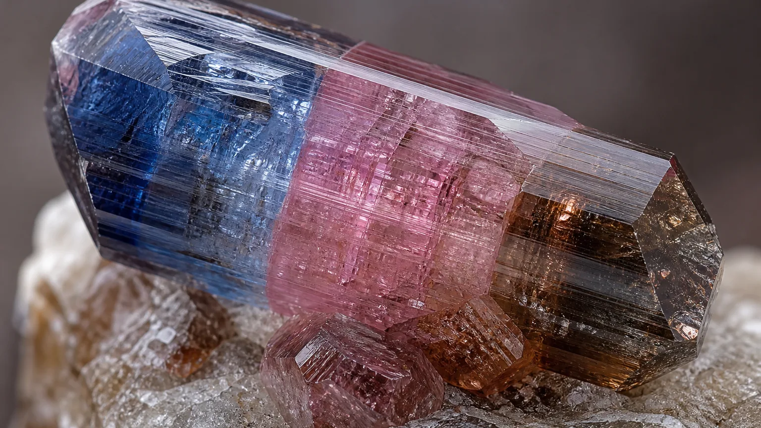 Que Sera meaning guide with blue-pink-brown crystal