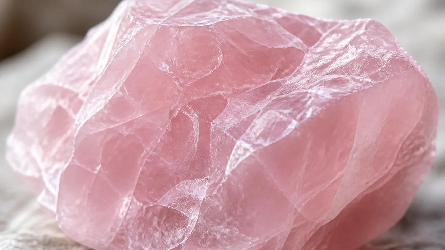 Rose Quartz meaning guide with soft pink crystal