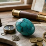 Sagittarius 2026 yearly horoscope with Turquoise as crystal of the year, zodiac symbol ♐, representing adventure, money, and creative expansion