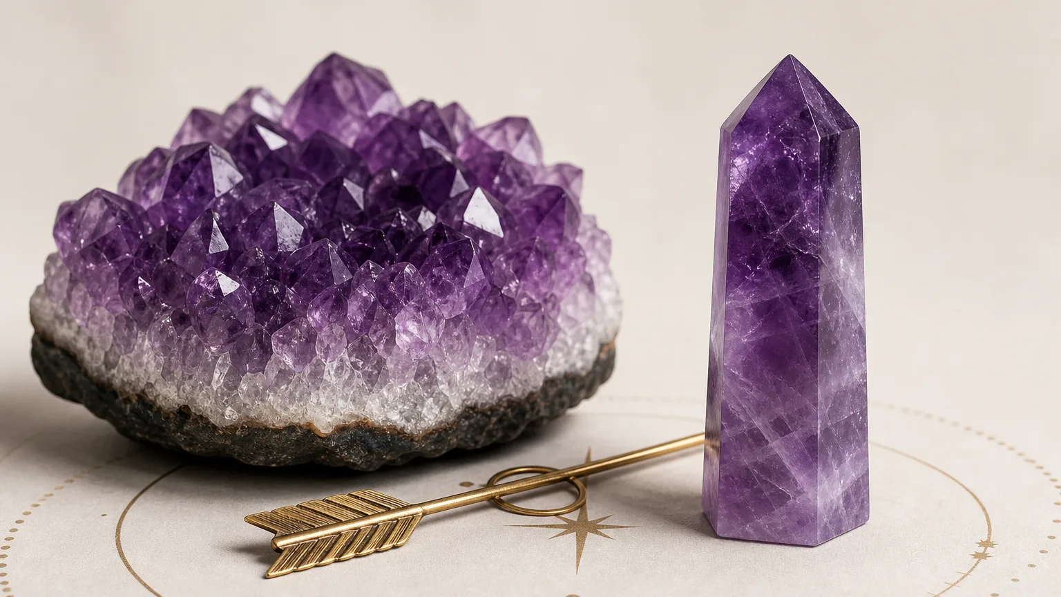 Monthly crystal ritual for Sagittarius March 2026 using Amethyst