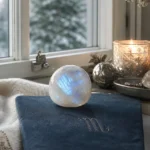 Scorpio December 2026 monthly horoscope with Moonstone as crystal of the month, zodiac symbol ♏