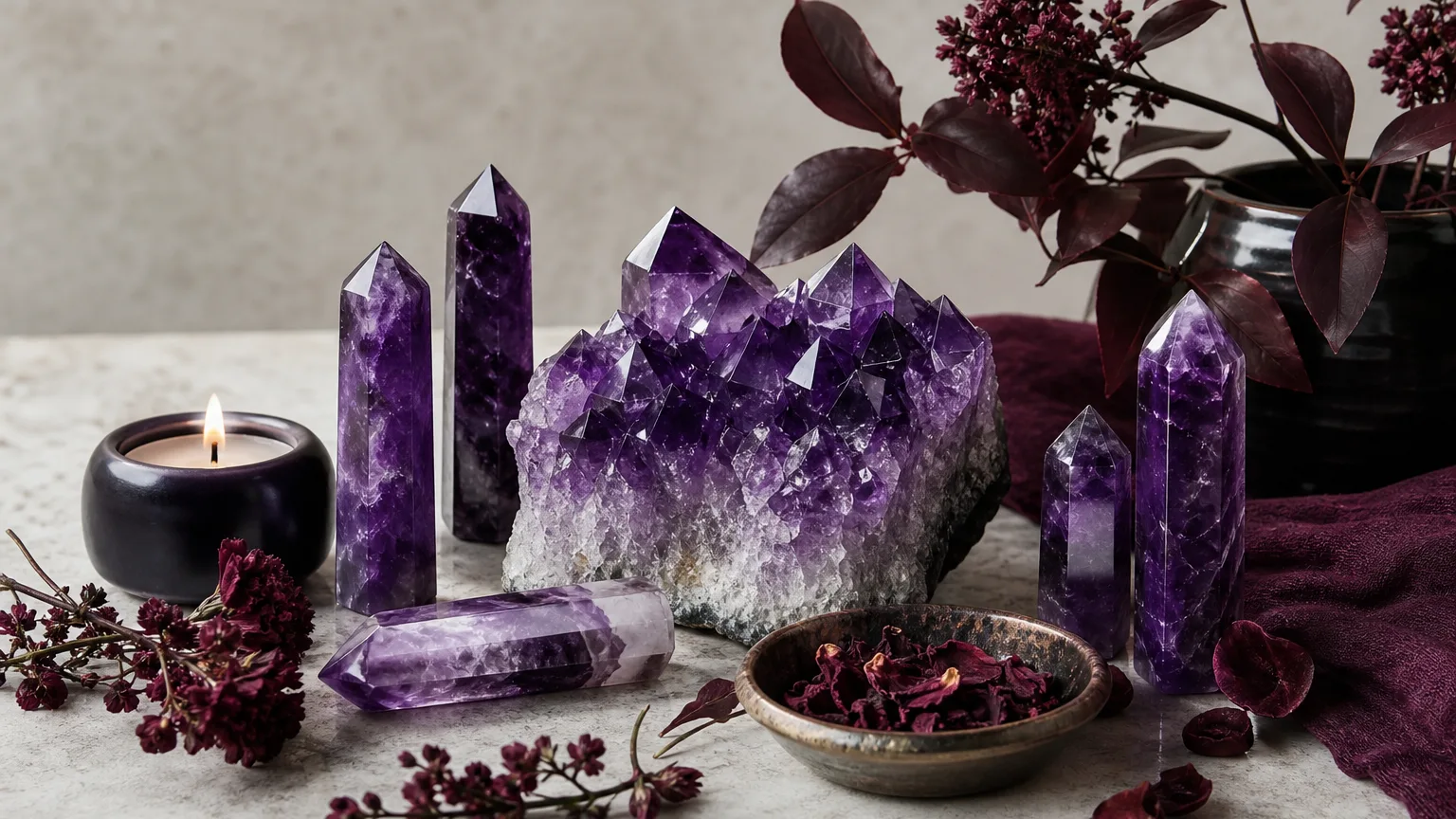 Monthly crystal ritual for Scorpio February 2026 using Amethyst
