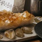 Scorpio May 2026 monthly horoscope with Citrine as crystal of the month, zodiac symbol ♏