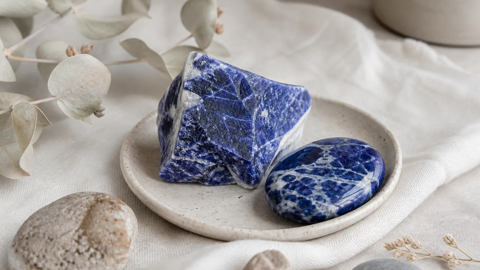Sodalite Meaning: Healing Properties & Uses 1 Sodalite meaning and symbolism visual guide