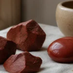 red jasper and crystals for strength and endurance