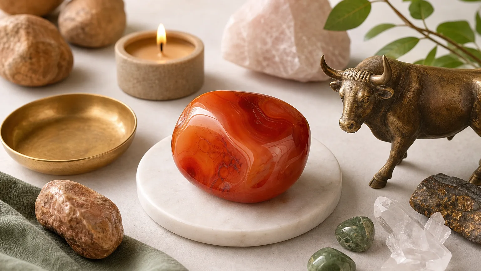 Monthly crystal ritual for Taurus August 2026 using Carnelian