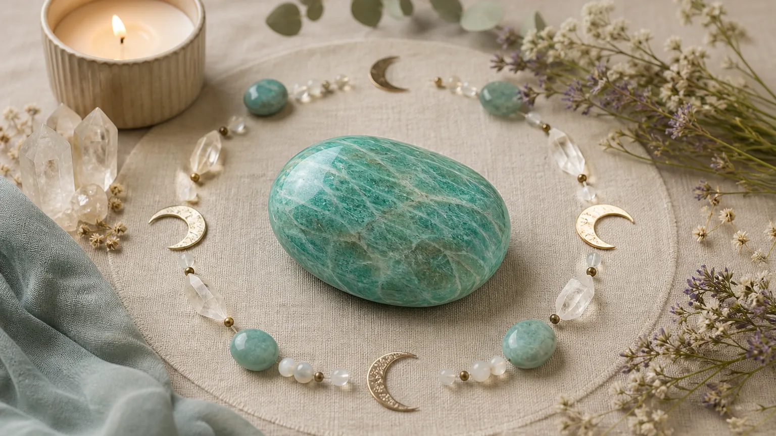 Year-long crystal ritual for Virgo 2026 using Amazonite