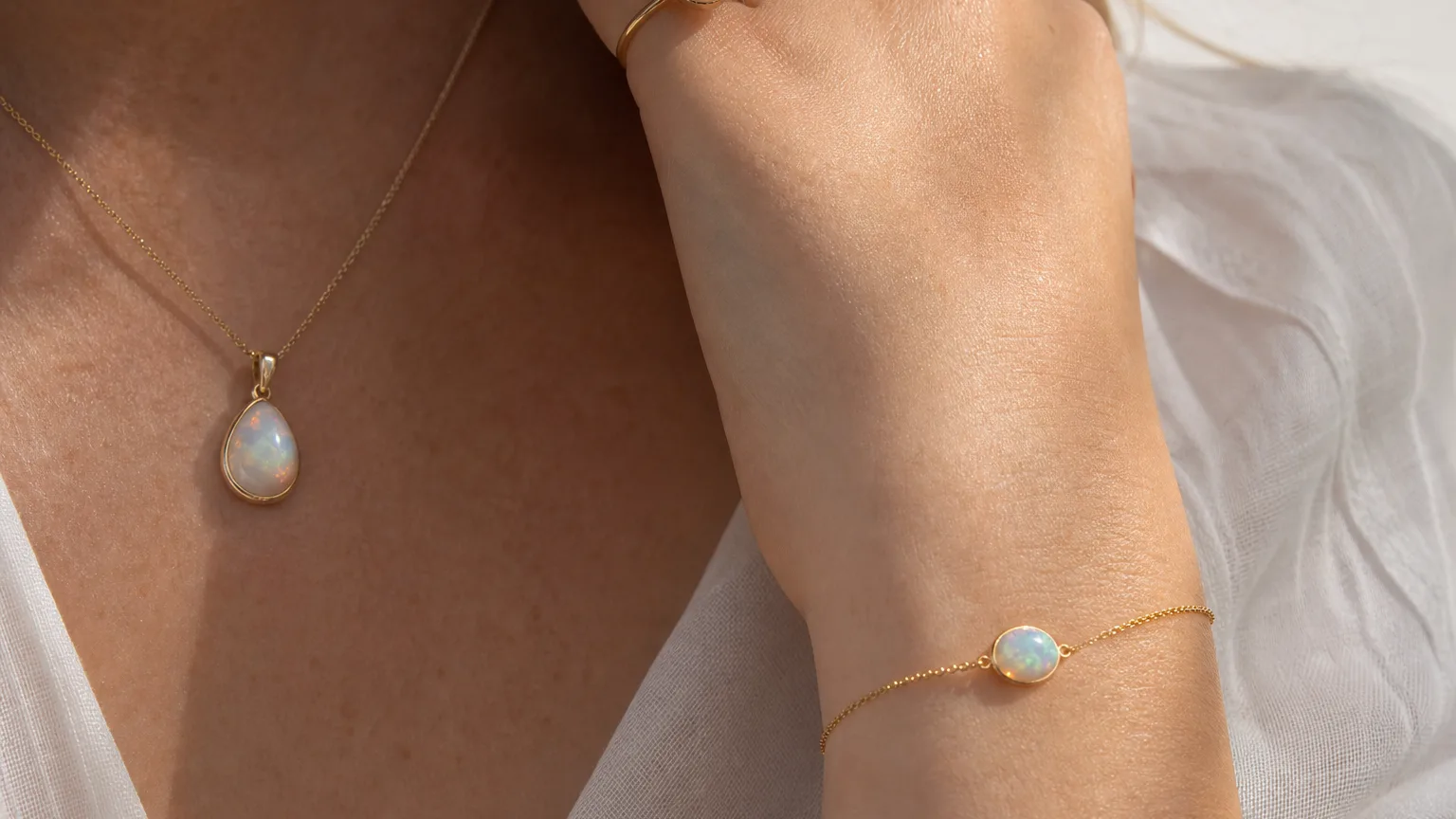 White opal jewelry benefits for hope and creativity