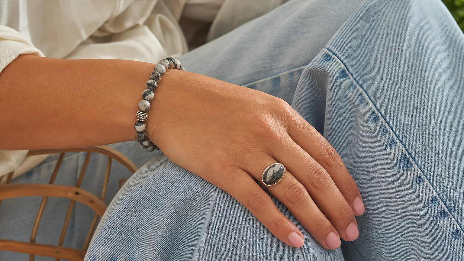 Zebra jasper jewelry benefits for balance and determination