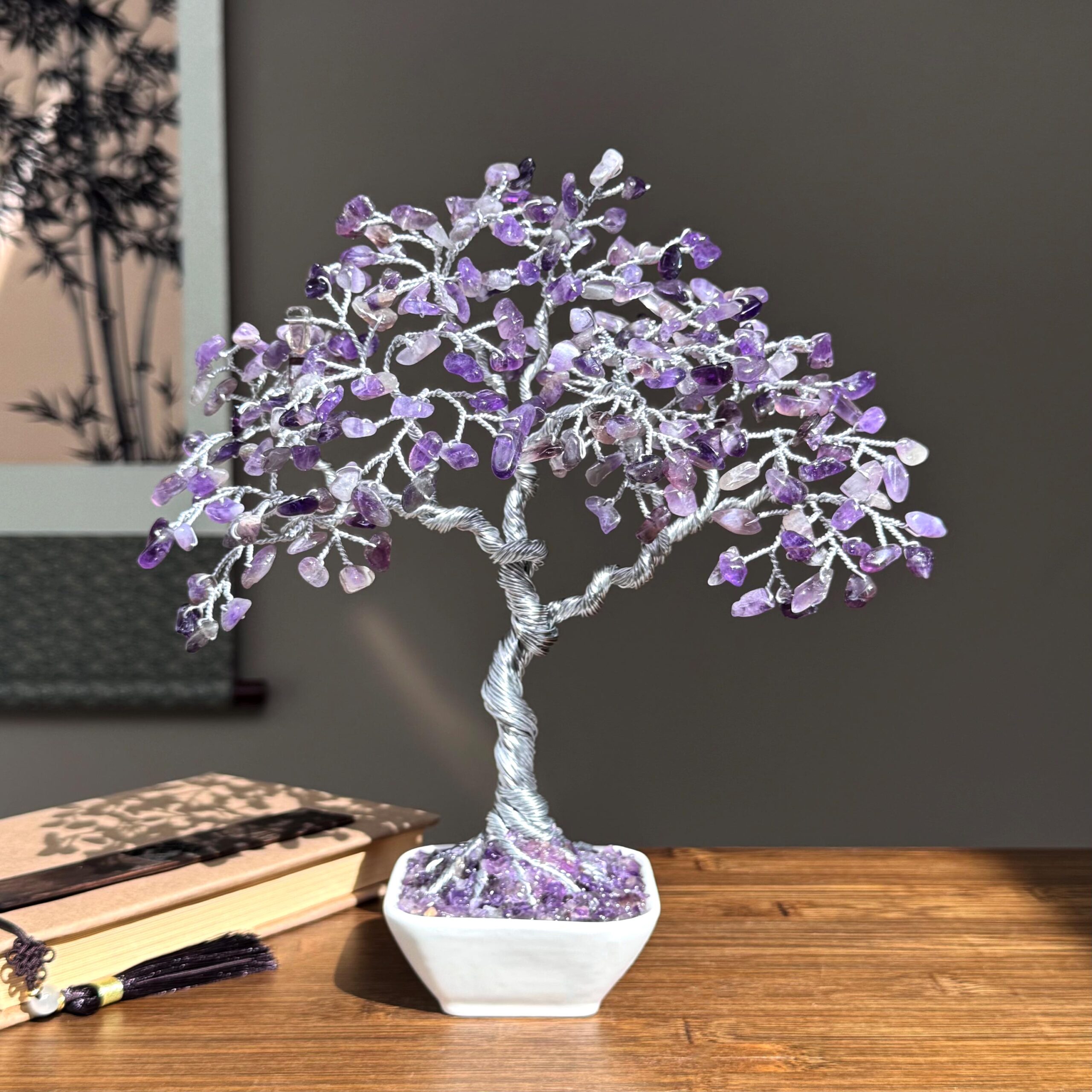 Natural Amethyst Tree of Life - Image 1 Amethyst Crystal Bonsai tree.