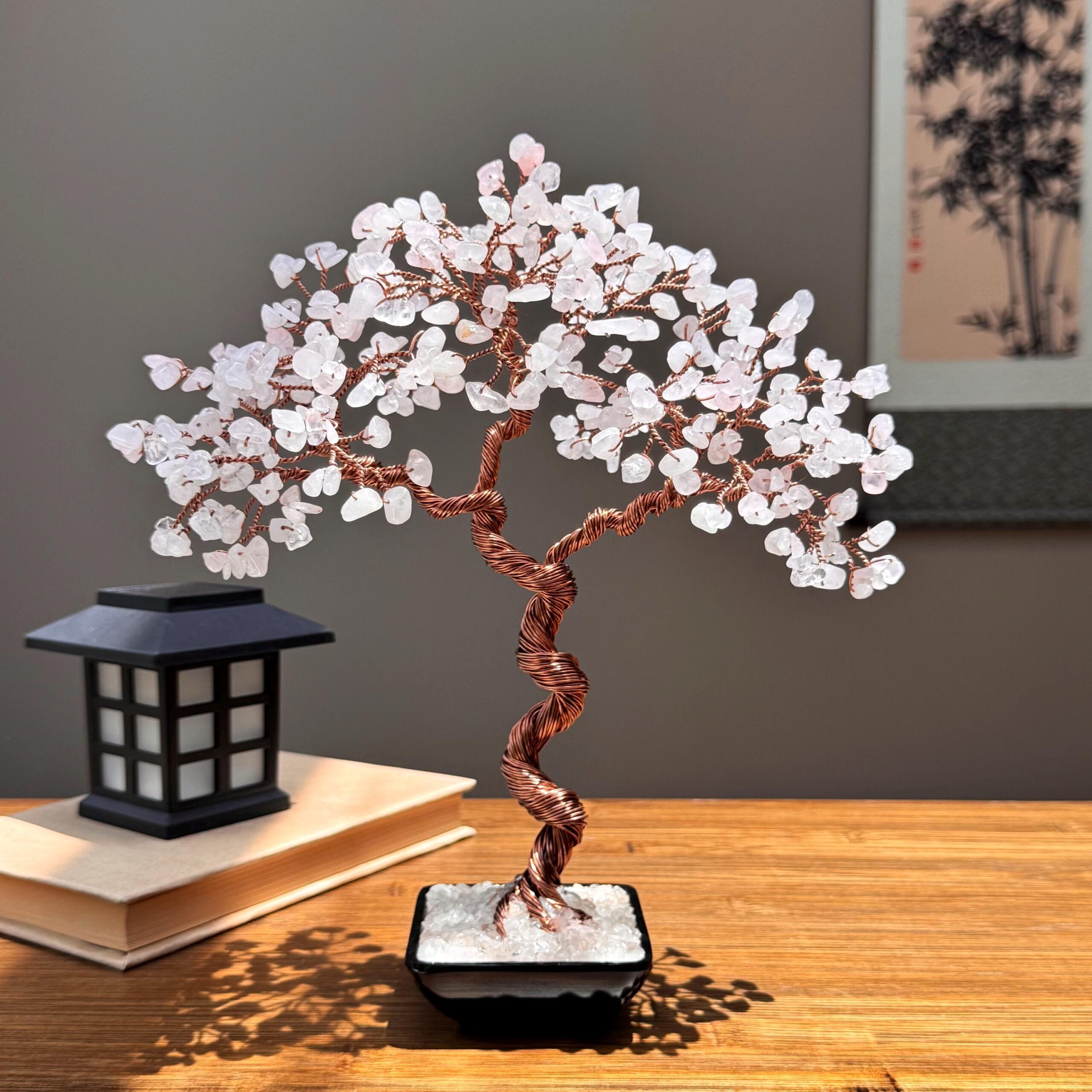 Handmade Rose Quartz Tree of Life - Image 1 Handmade Rose Quartz Tree of Life - Image 1