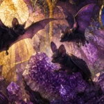 Dream journal scene for biblical meaning of bats in dreams with calming crystals