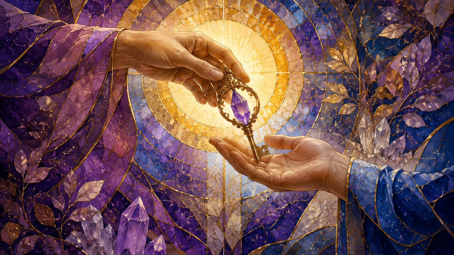 Dream journal scene for receiving keys in a dream biblical meaning with calming crystals