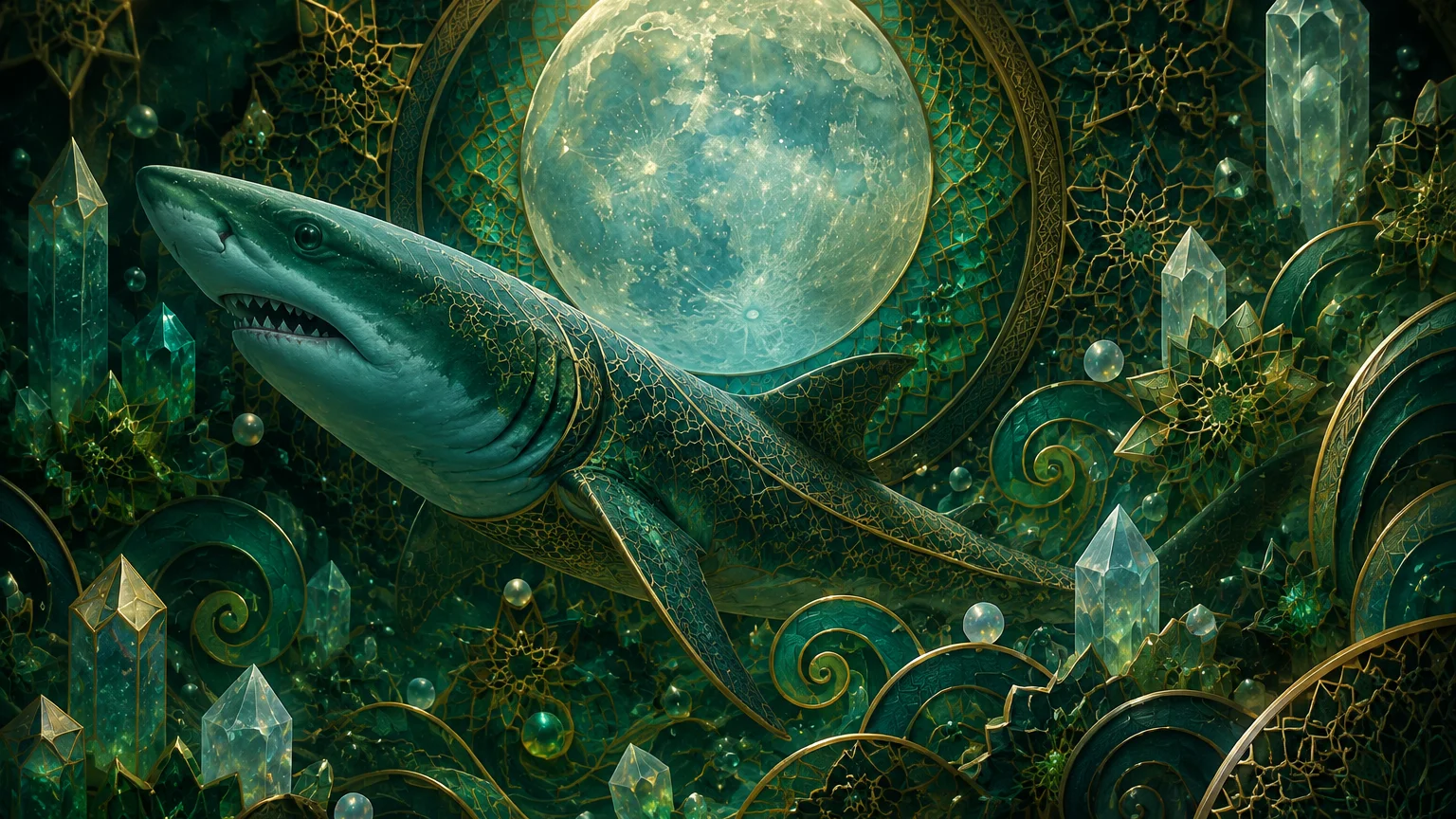 Dream journal scene for shark attack dream meaning islam with calming crystals