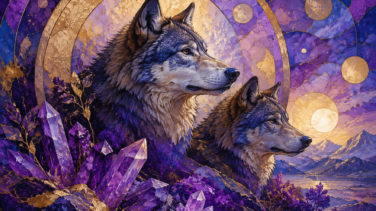 Dream journal scene for biblical meaning of wolves in dreams with calming crystals